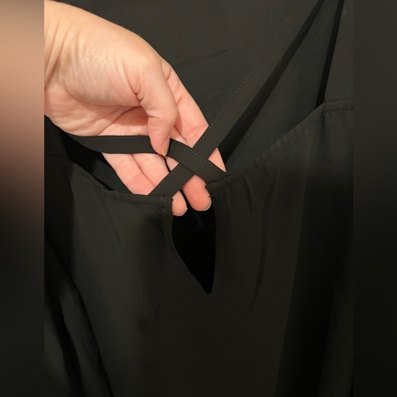 New! Torrid Black Sheer Long Sleeve Flowy Blouse in Size 4 or 26/28  Classy Goth - Picture 6 of 14